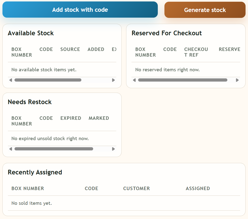 Combivend client portal